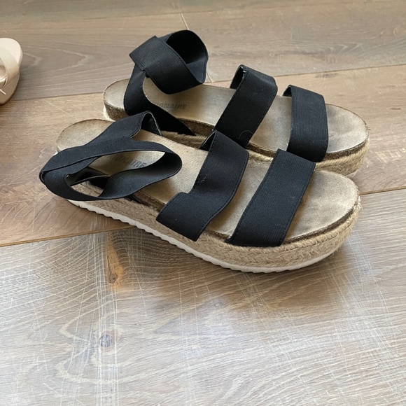 COPY - Black Platform Sandals W 7.5 - Picture 2 of 3
